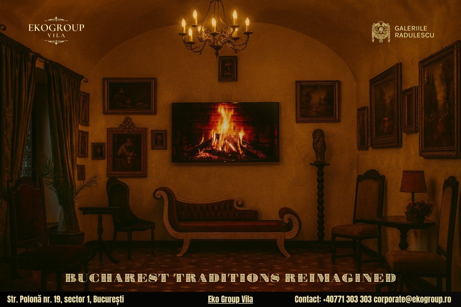 Obiceiuri de iarnă din Bucureștiul regal, regăsite în atmosfera Crăciunului anilor ’30 la Eko Group Vila