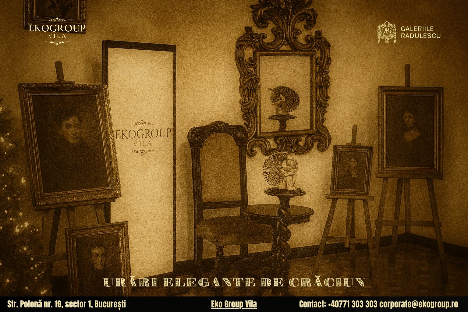 Urări de Crăciun inspirate din perioada interbelică în cadrul evenimentului Crăciunul anilor ’30 de la Eko Group Vila